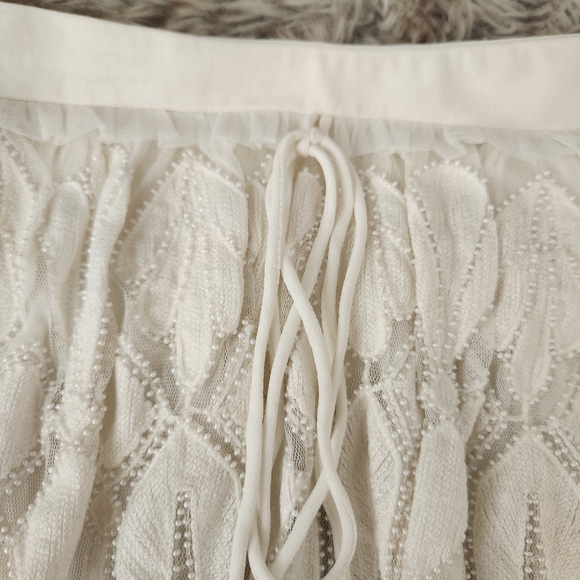 Free People Xandra Top in Ivory Strapless Beaded with Sequin Trim Women's Medium - Picture 5 of 13